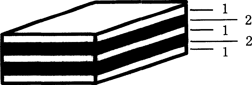 Layer combined laser crystal