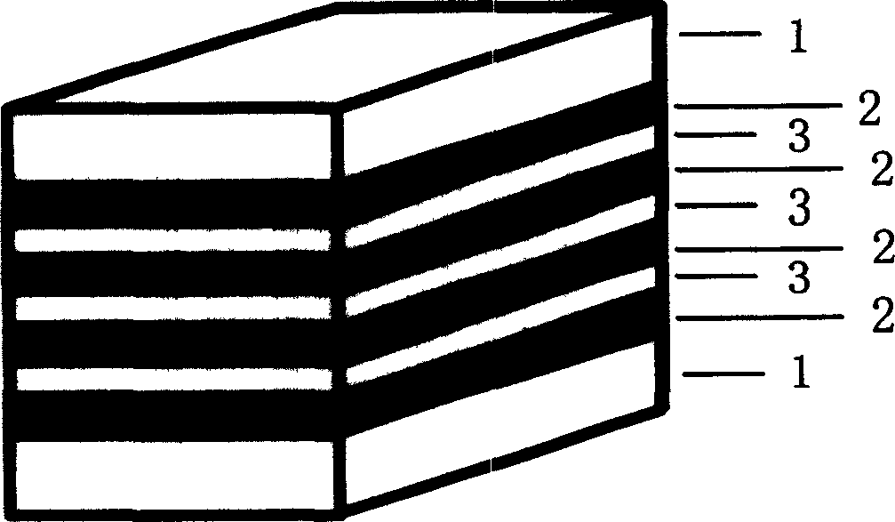 Layer combined laser crystal