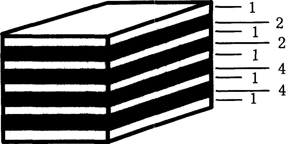 Layer combined laser crystal