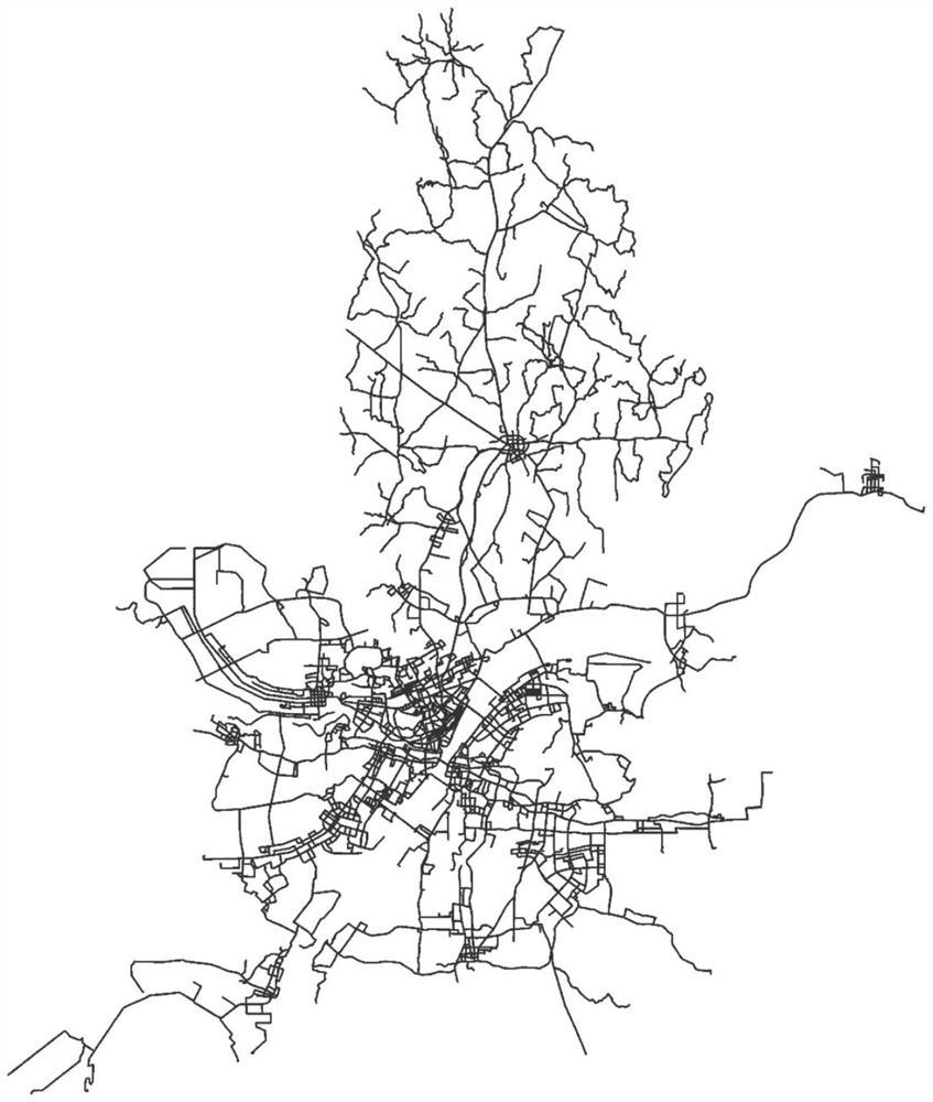 Road network and public transport network matching method and system