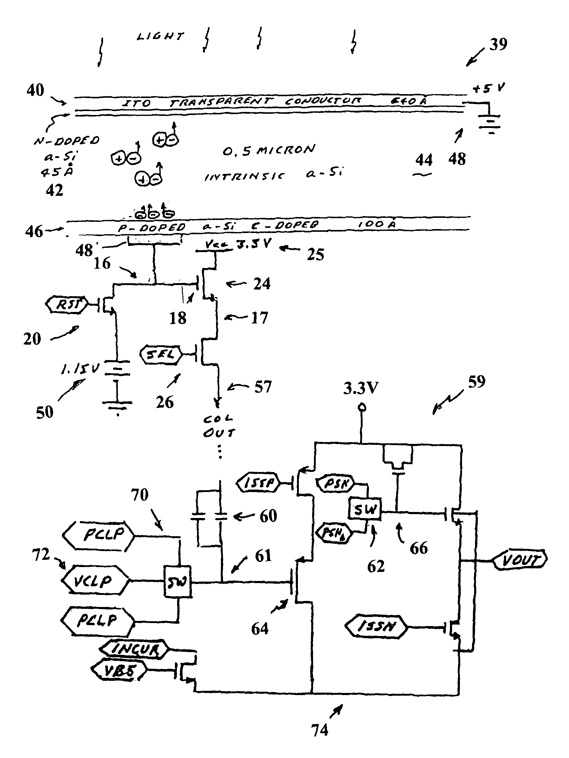 Many million pixel image sensor