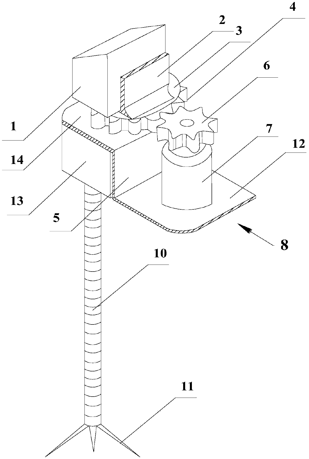 Rotary camera with height adjusting function