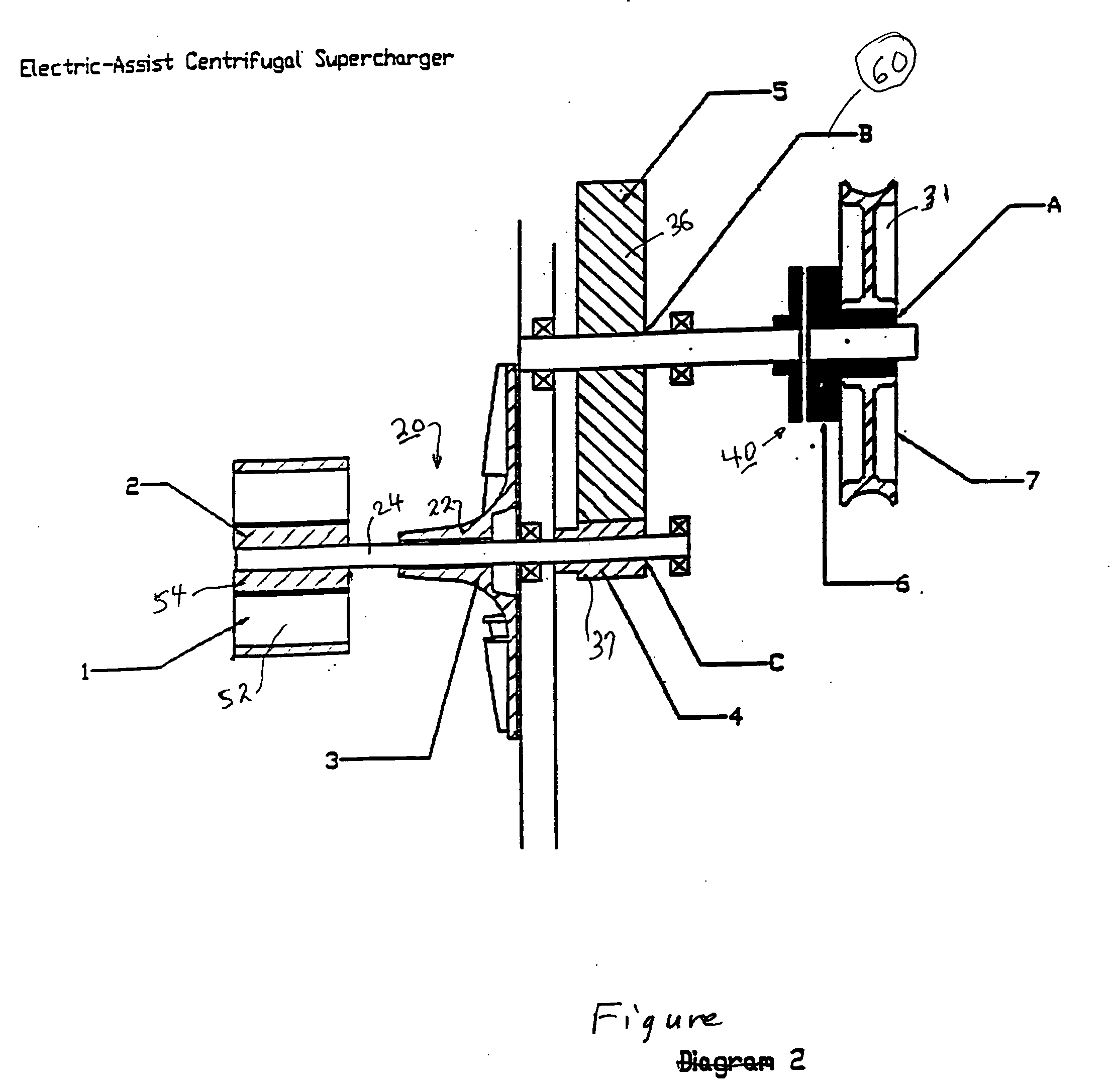 Motor assisted mechanical supercharging system