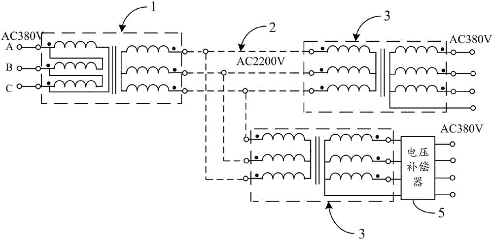 Low-voltage and long-distance power transmission system