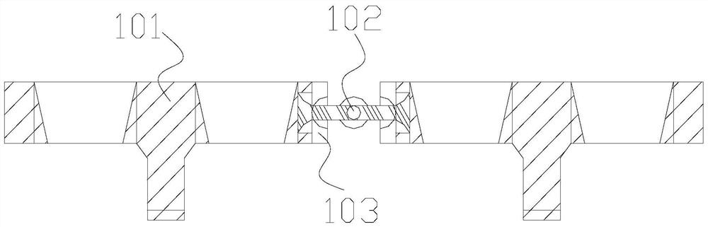 Unit bathroom splicing type bottom plate