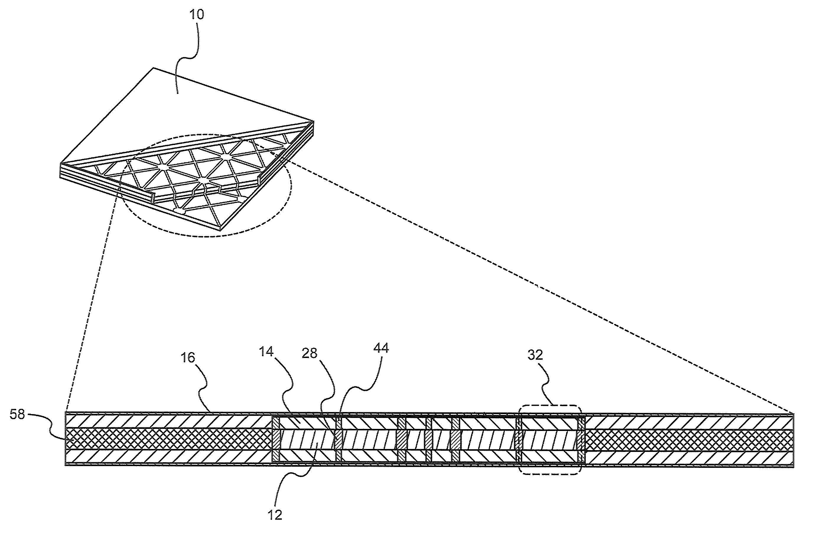 Compliant energy storing structural sheet