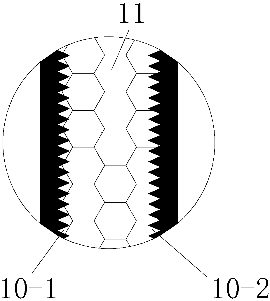 Ground gas extraction well drillingwell bore structure provided with flexible production casing pipe