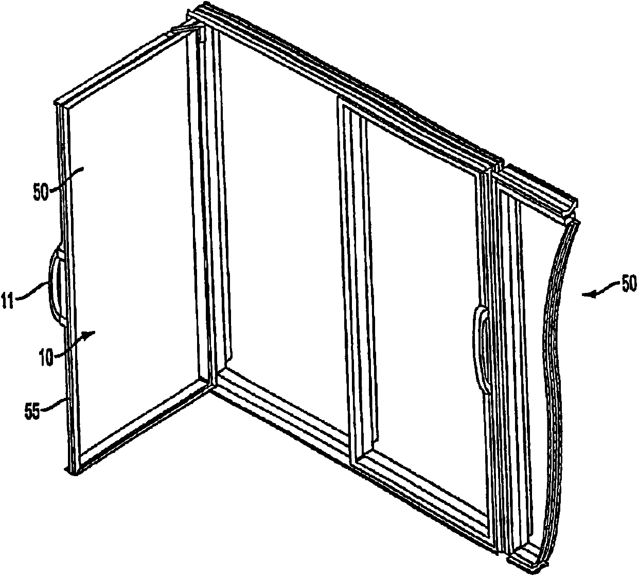 Anti-fog refrigeration door and method of making the same