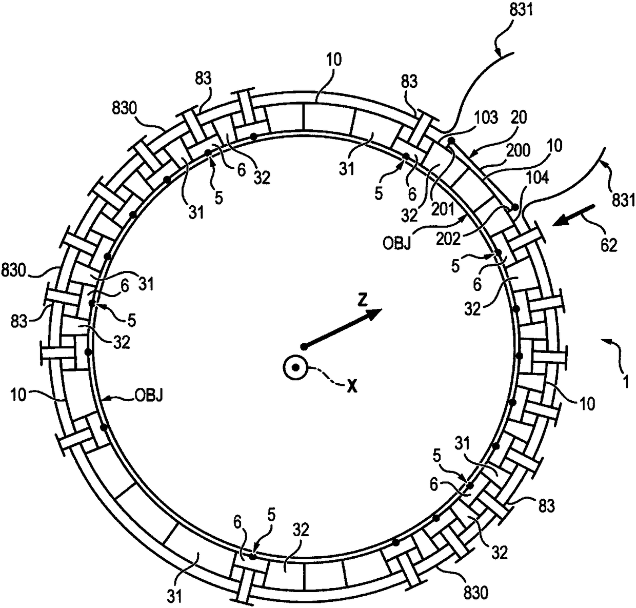 Belt for measuring the temperature of an object