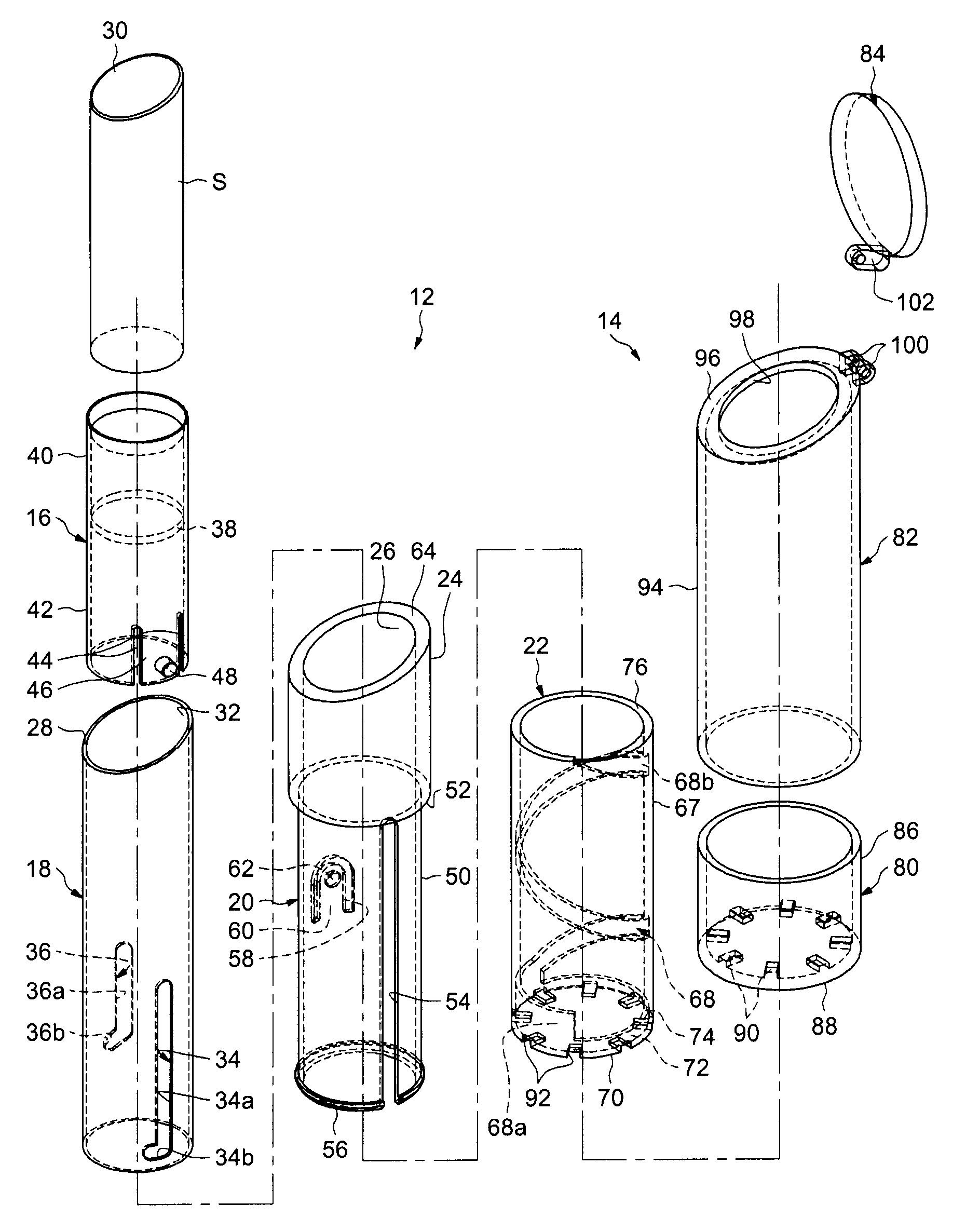 Device for packaging and dispensing a stick of product especially a cosmetic product