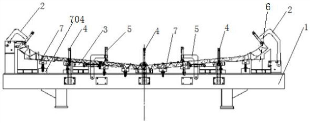 Aluminum alloy subway A-type vehicle side wall first-position side and second-position side reverse assembly device