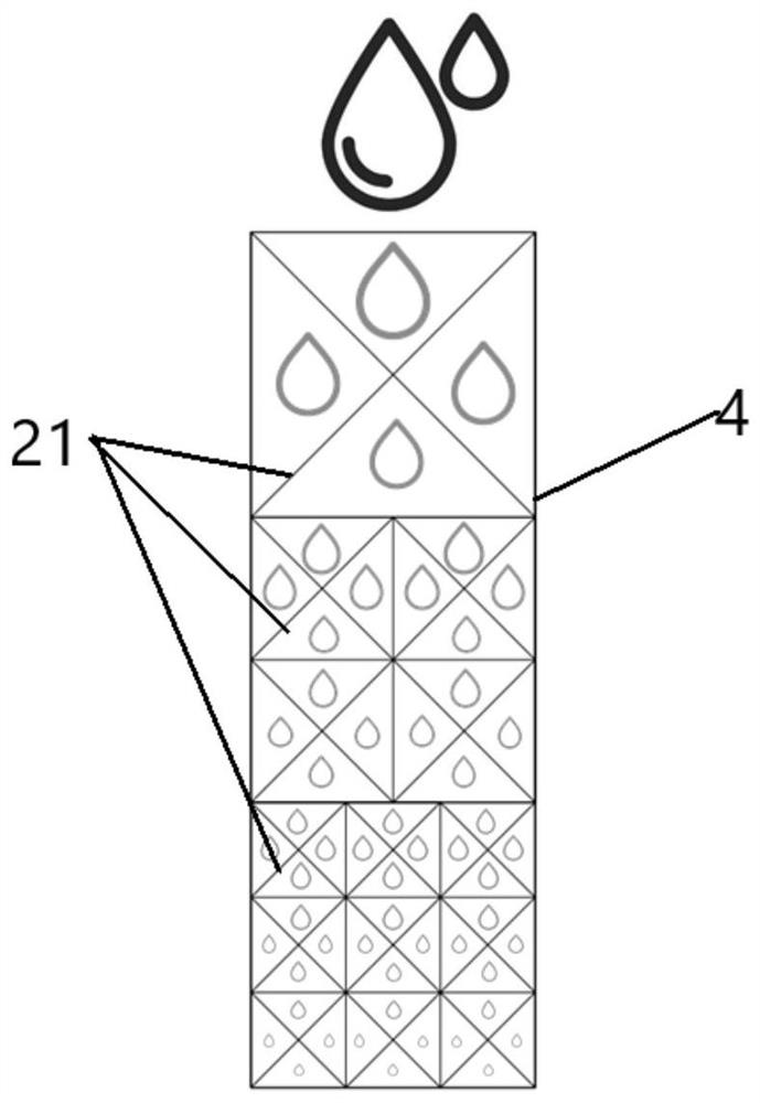 Bionic rainwater silencing device and application thereof