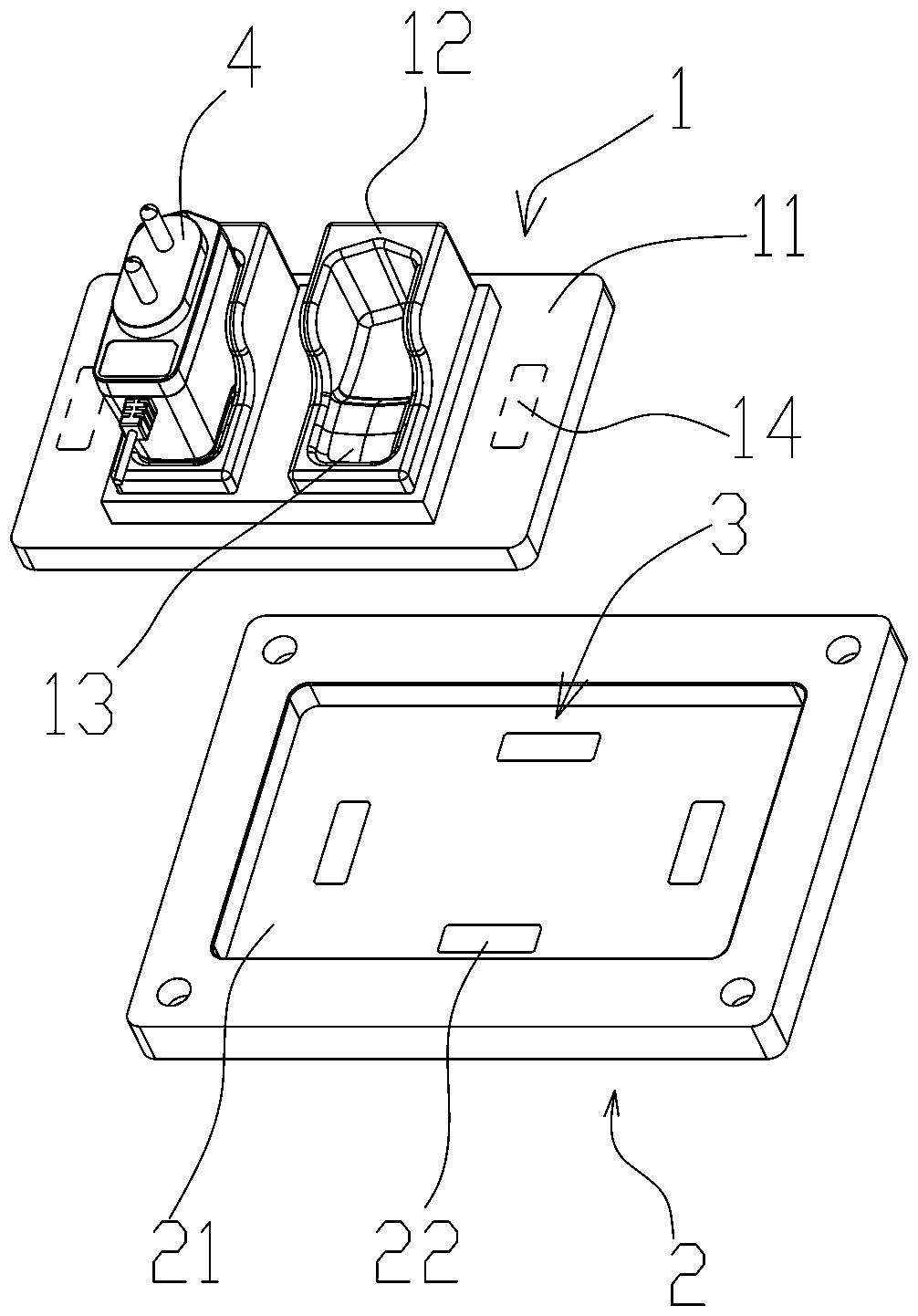 Rapid changeover method for laser carving of pattern on surface of power supply and rapid changeover jig