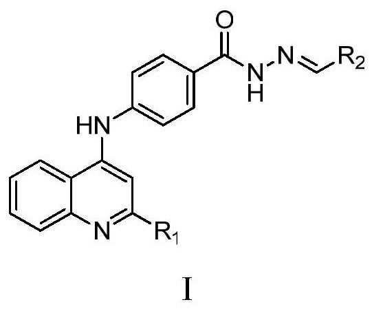 A class of 4-((2-substituted quinolin-4-yl) amino) benzoylhydrazine derivatives and its preparation method and application