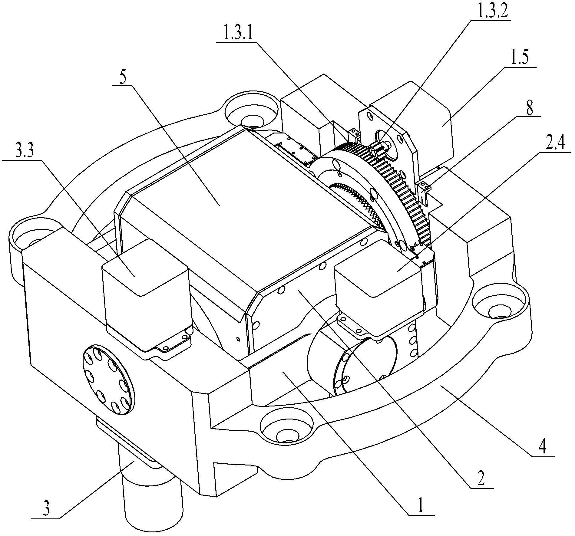 Aircraft inertial navigation combination double-shaft self-calibration device