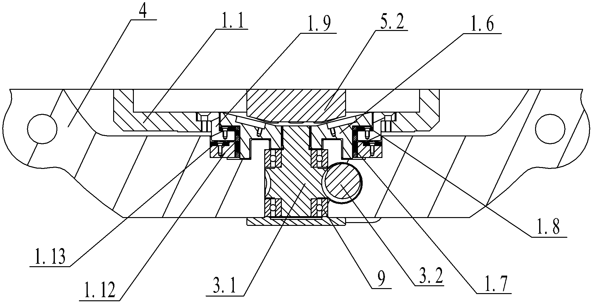 Aircraft inertial navigation combination double-shaft self-calibration device