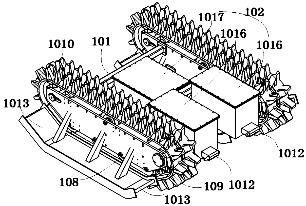 Floatable track type special underwater operation robot suitable for extremely soft geology