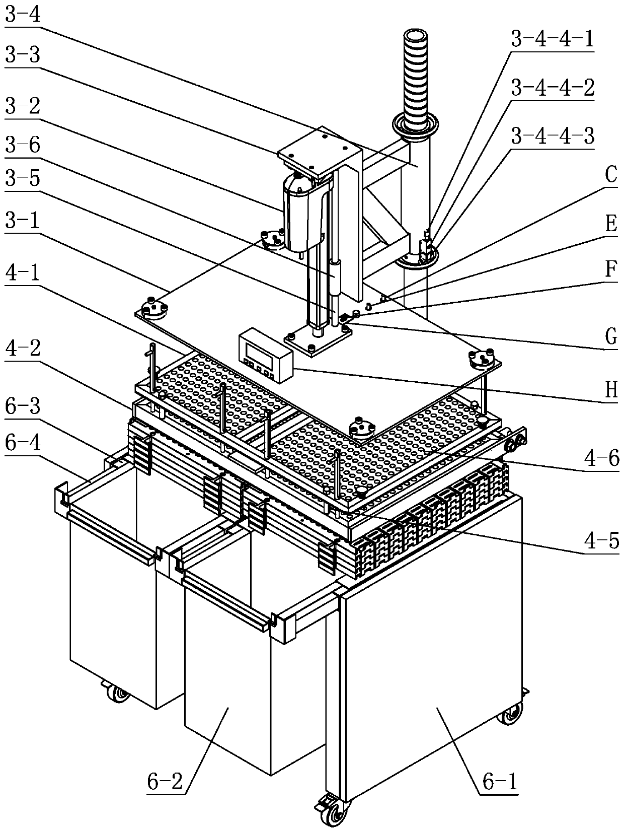 Automatic batch kebab penetration machine