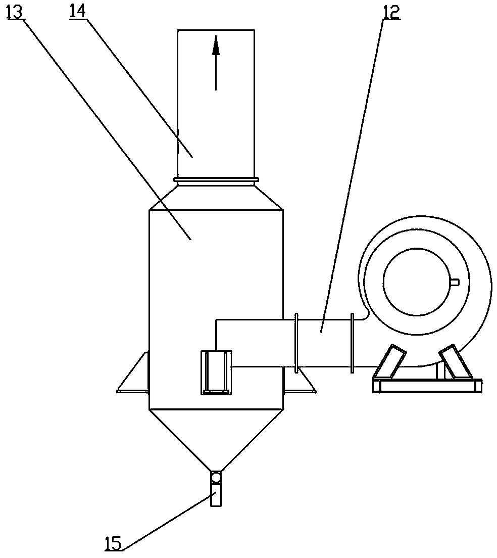 Device and method for collecting waste gas during water quenching of liquid slag