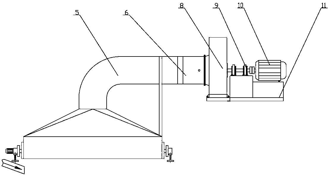 Device and method for collecting waste gas during water quenching of liquid slag