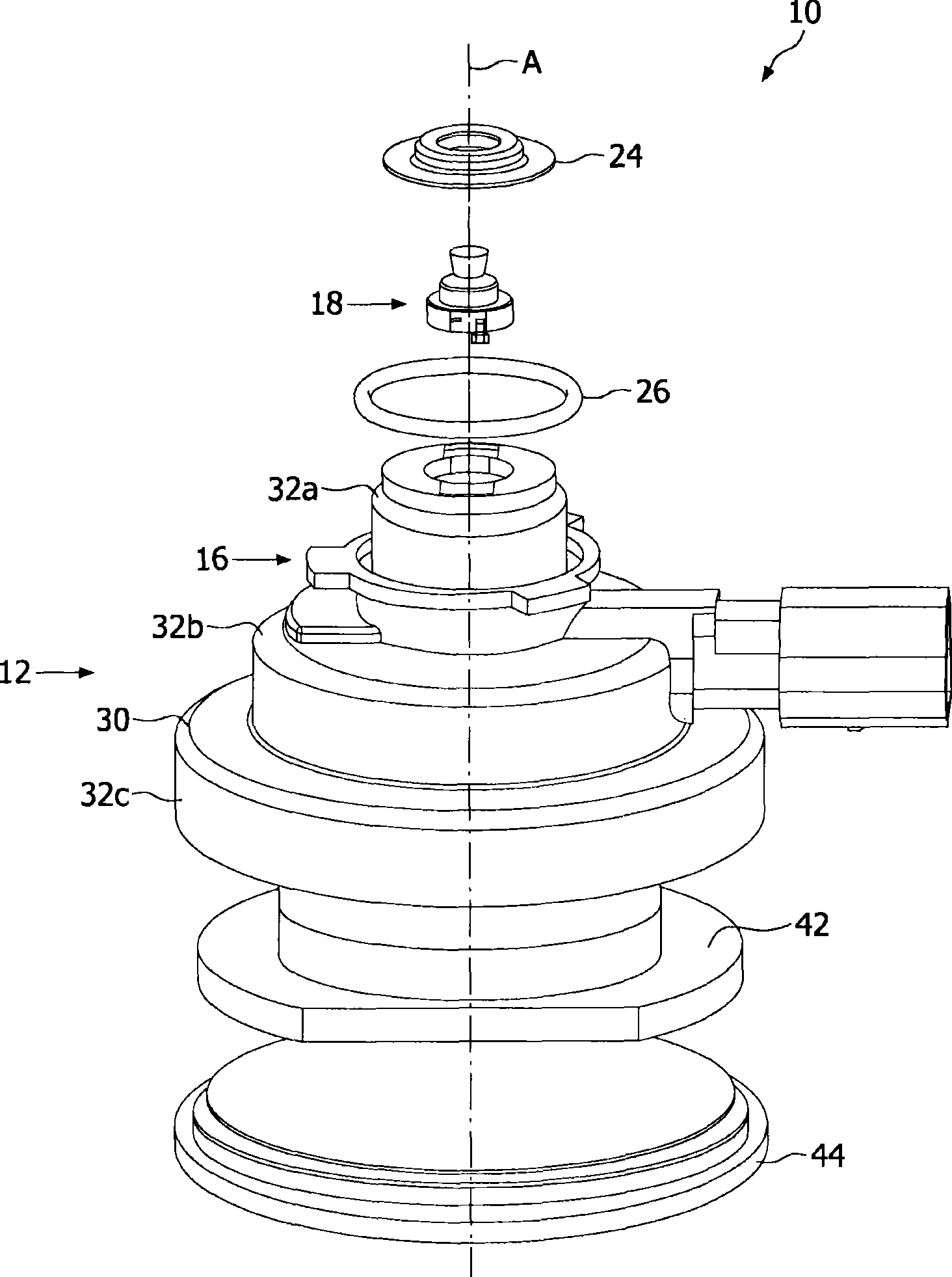 Automotive lamp module and lighting unit with LED lighting element