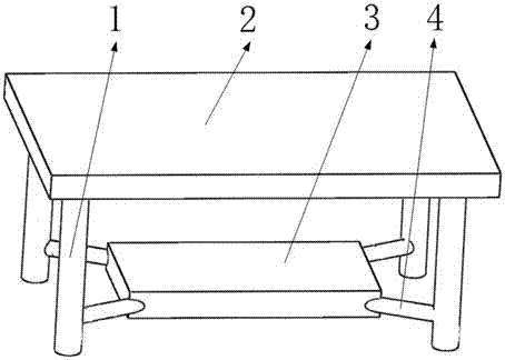 Desk with automatic adjustment of stability