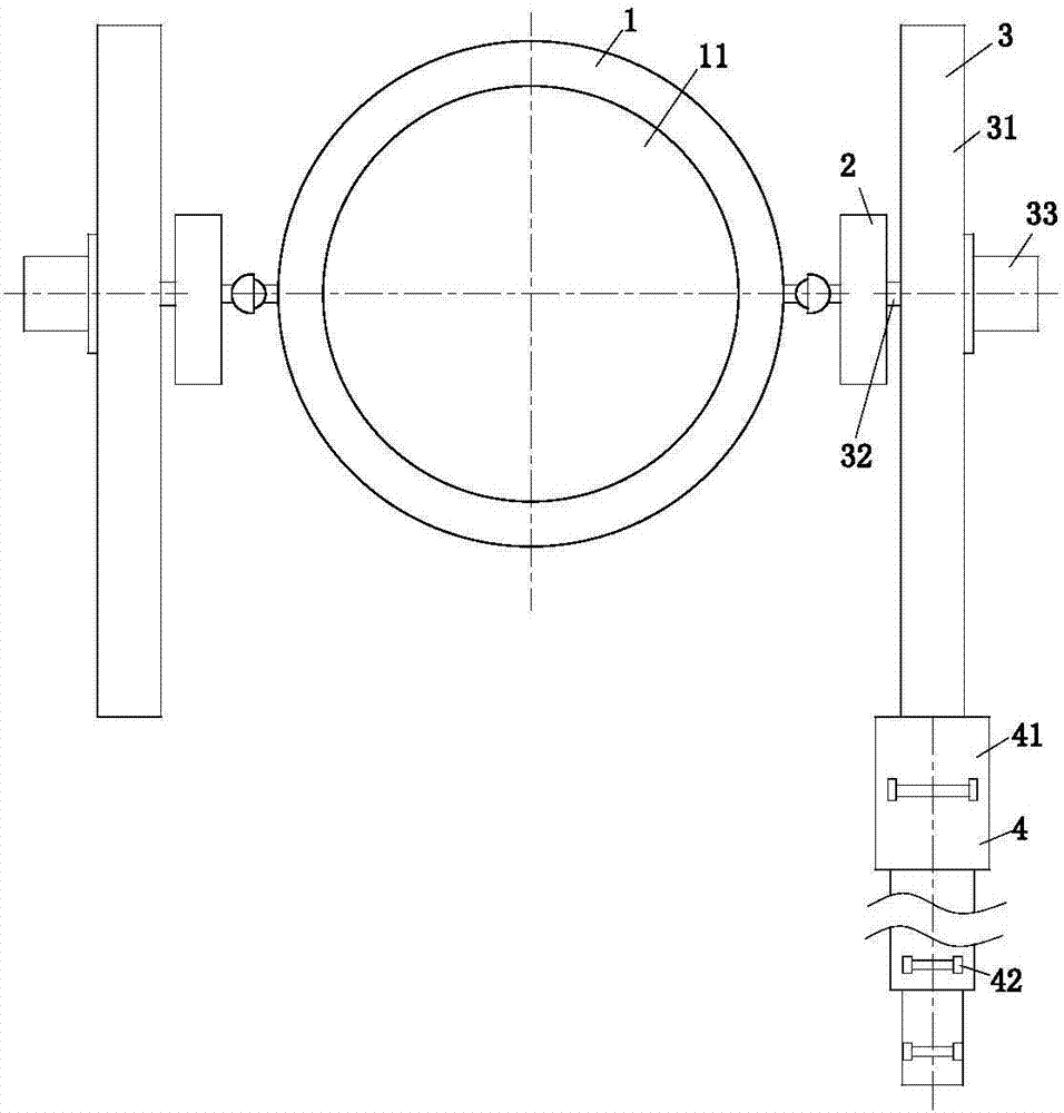 Defecation device for patient with injured leg in orthopedics department