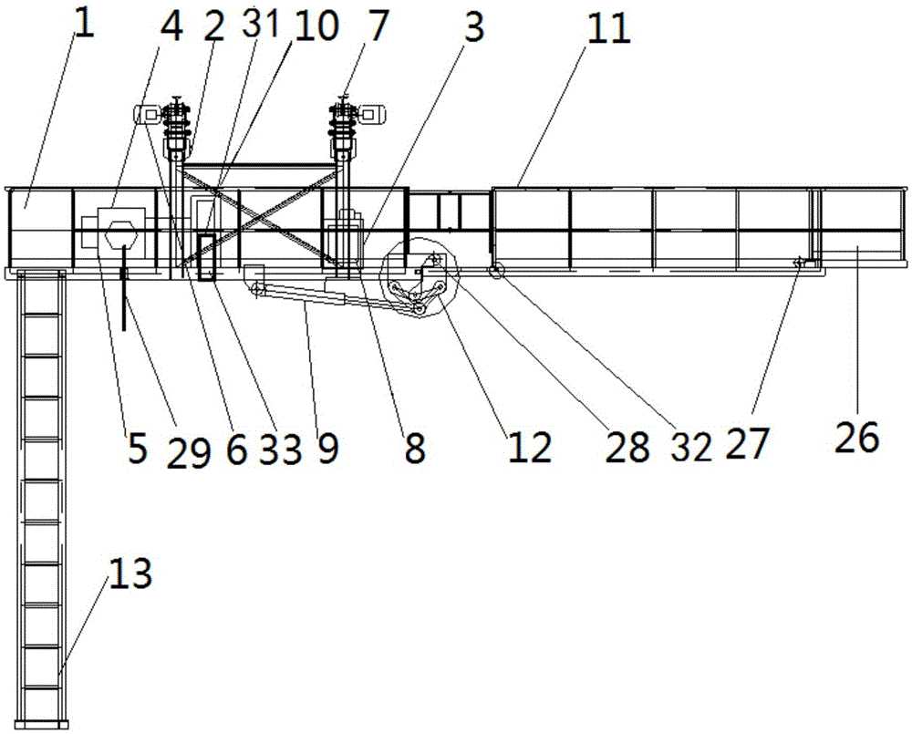 An inspection car that can be turned over automatically