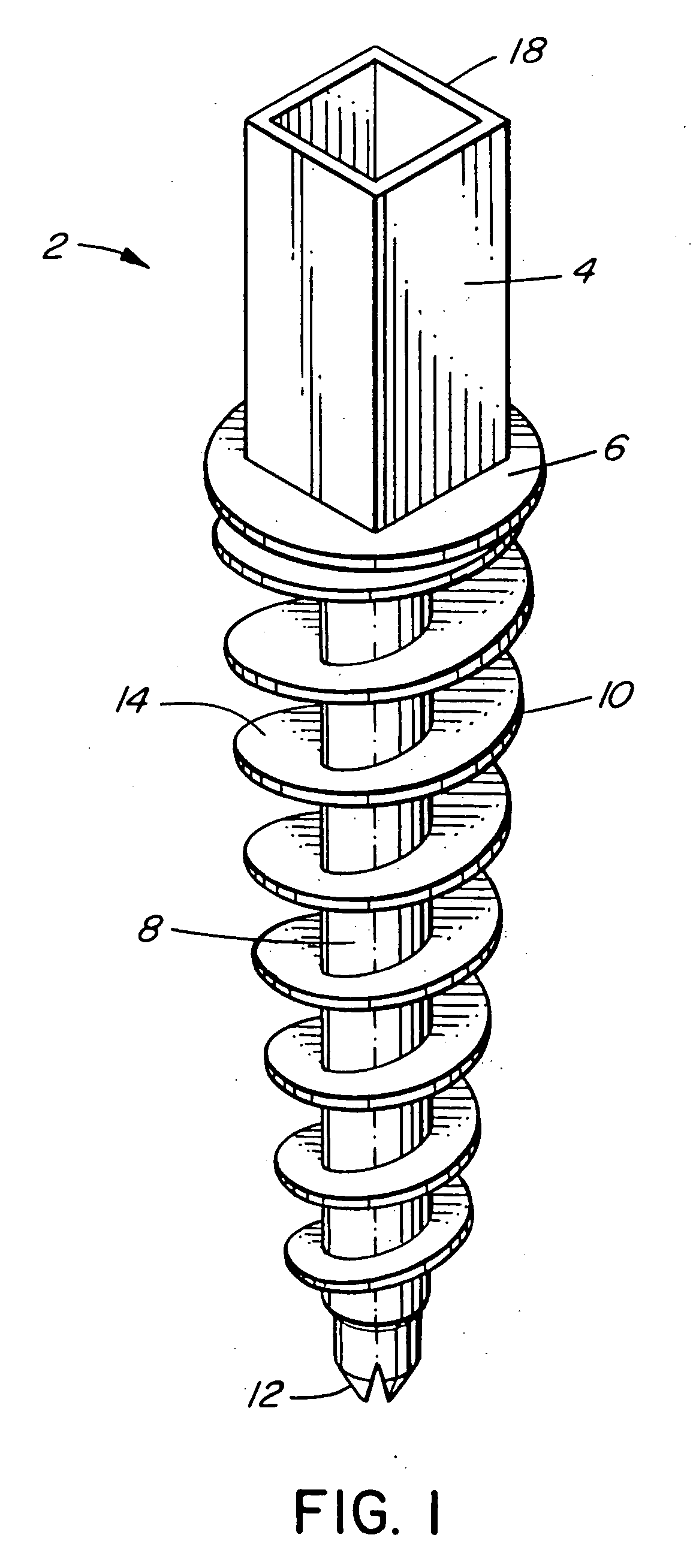 Helical ground anchor and method of its use