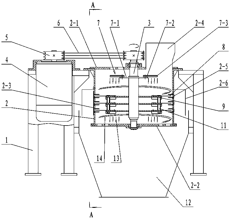 Vertical fine crushing machine for straw