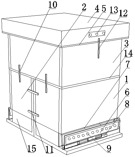 A kind of bee hive and method for pollination of greenhouse crops by Chinese bees