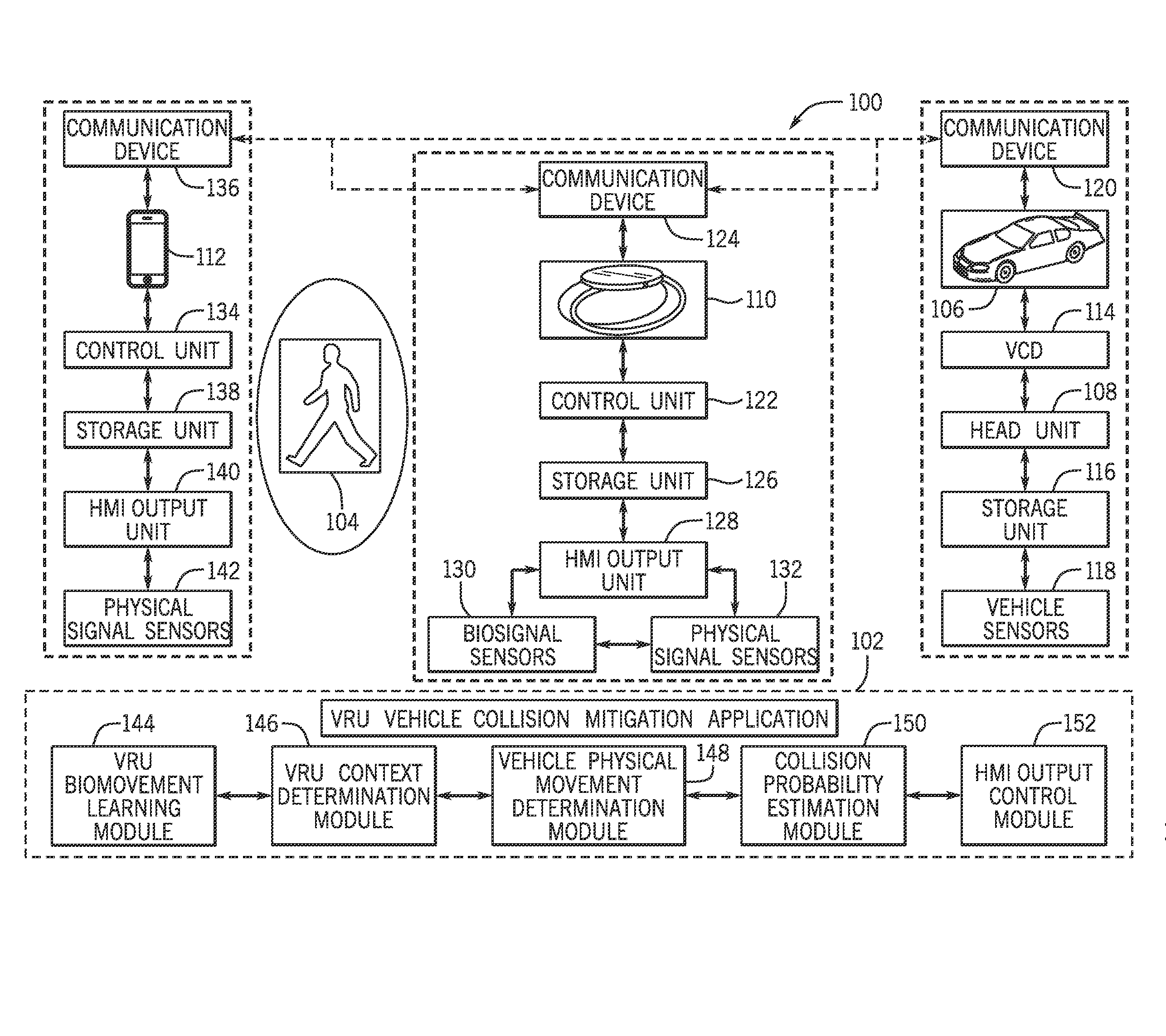 System and method for vehicle collision mitigation with vulnerable road user context sensing