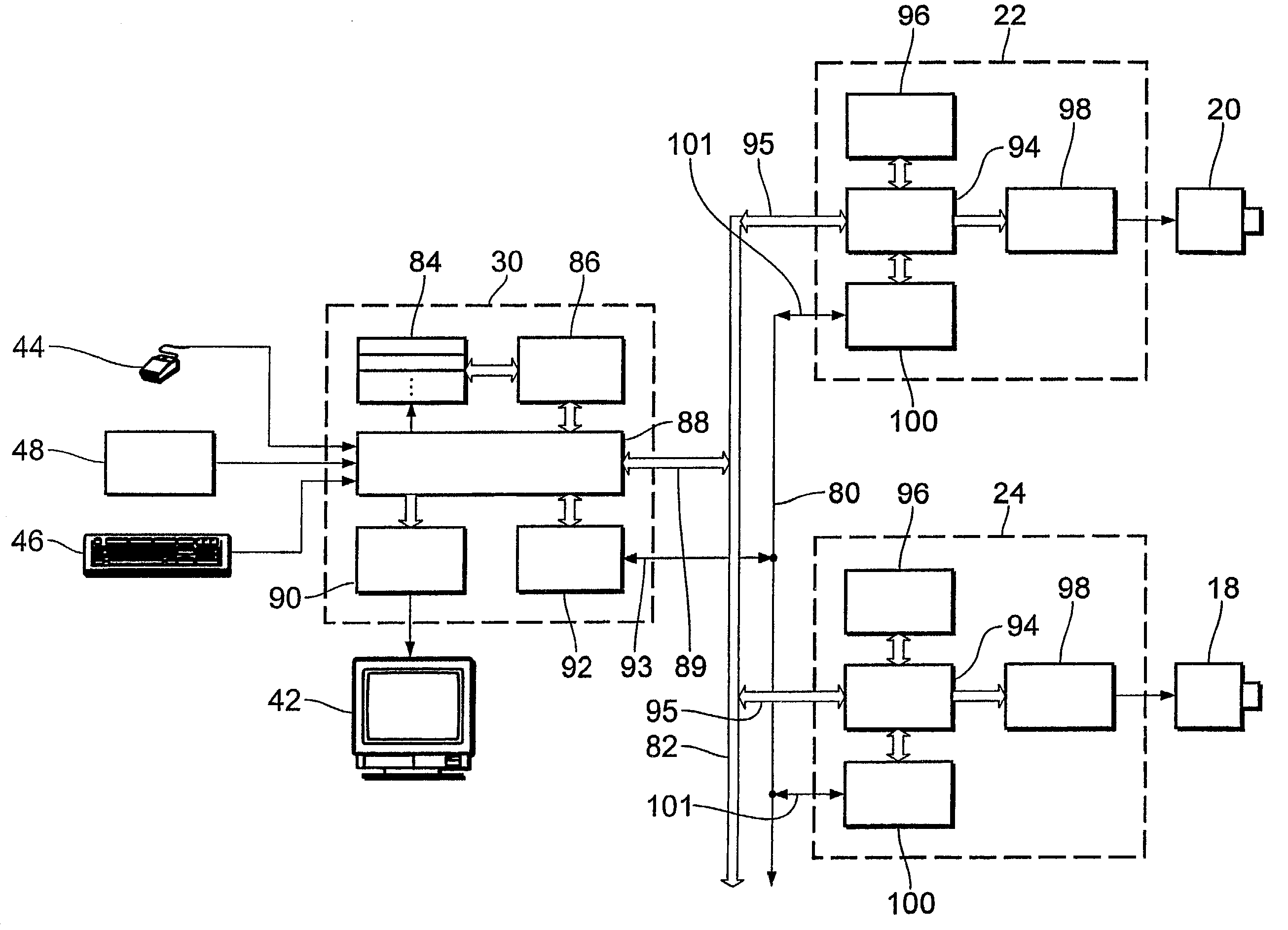 Arrangement and method for spatial visualization