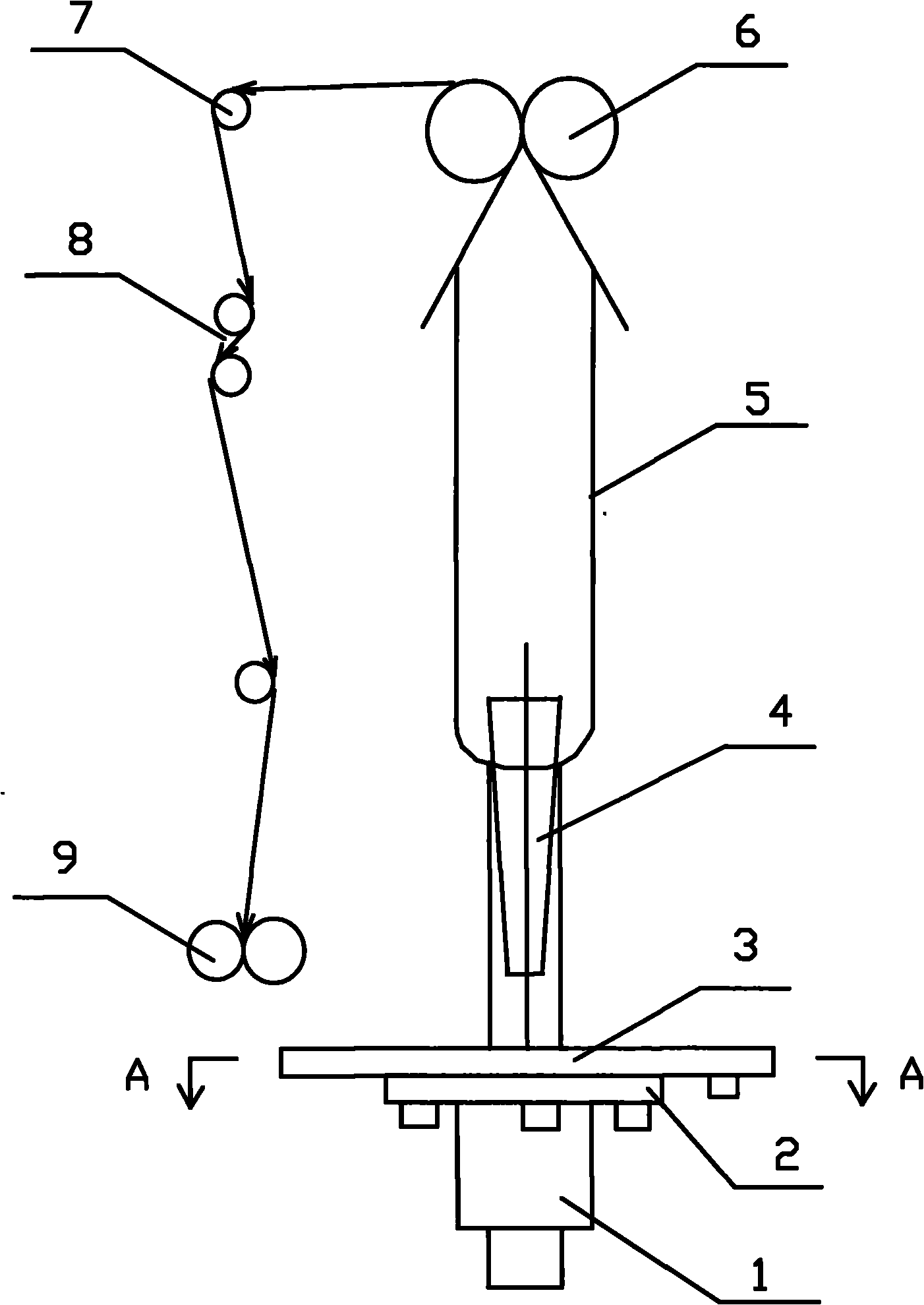 Thick and thin bag production device