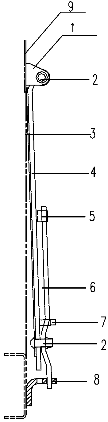 Opening device for side door of rail wagon