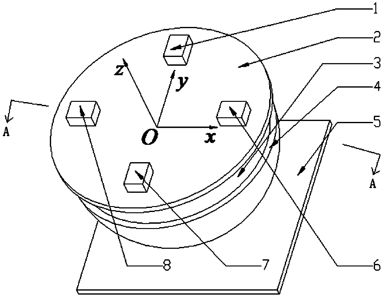 Full-automatic triaxial air bearing table micro-interference force moment measurement system and method