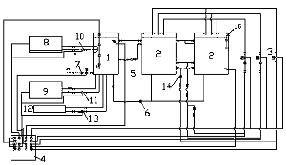 Heat recovery composite energy system for hospital buildings