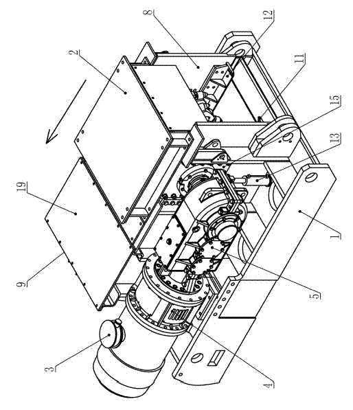 Floating plate type crushing device of crusher