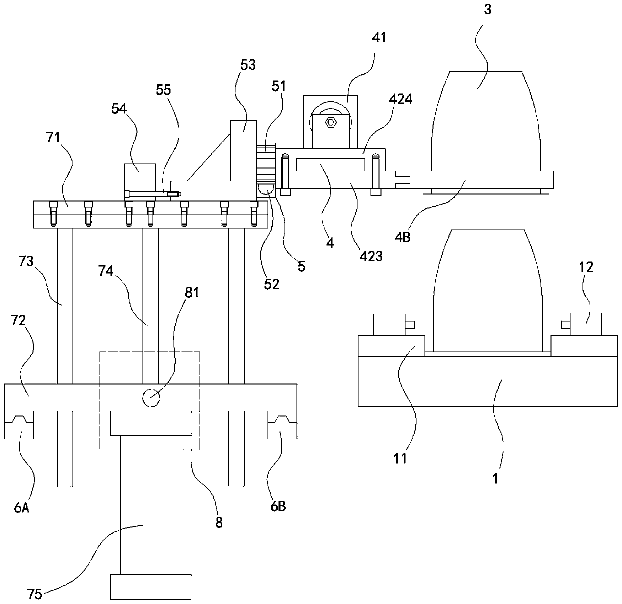 Elastic clamping overturning transporting mechanical arm