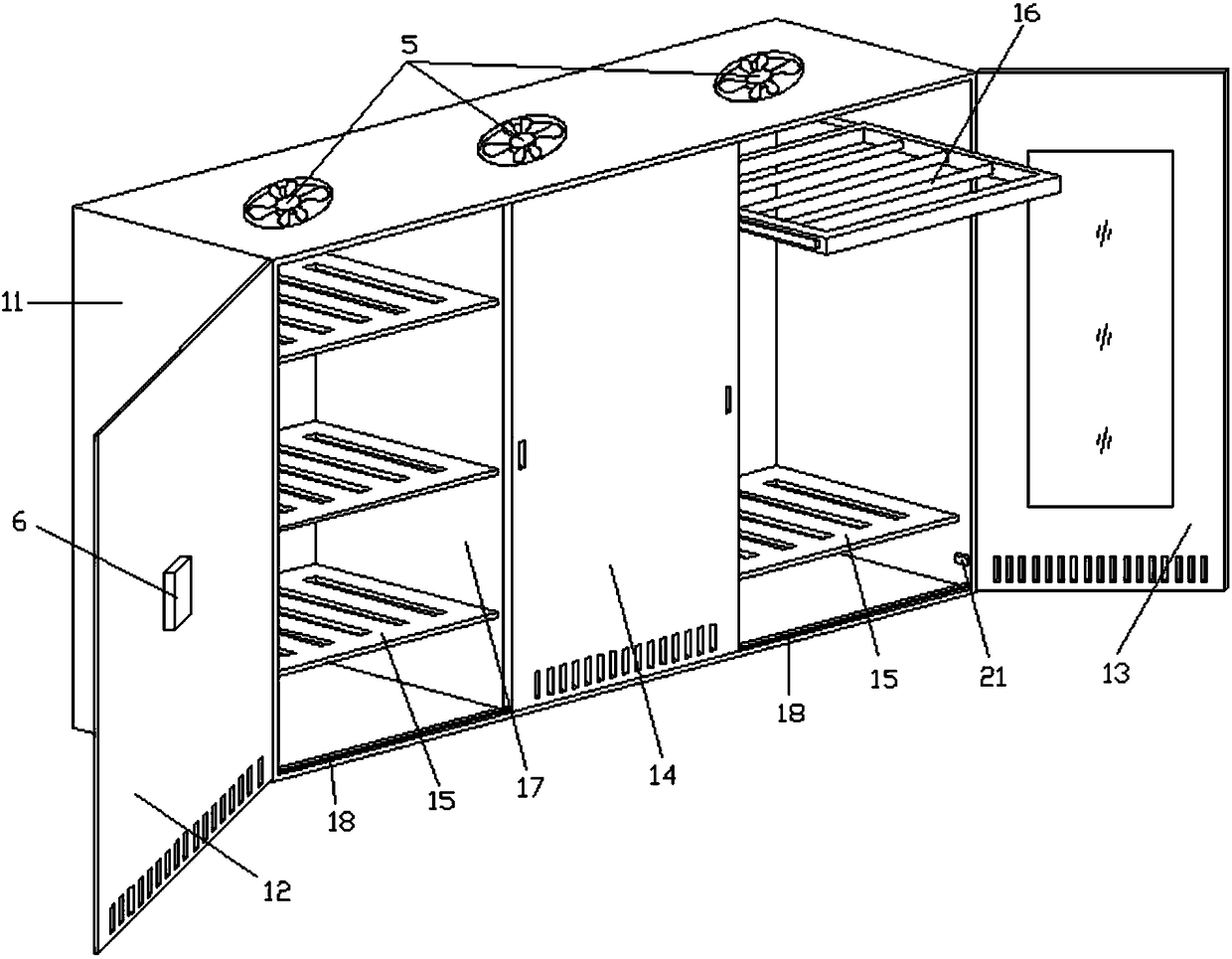 Wardrobe with intelligent illuminating and sterilizing functions