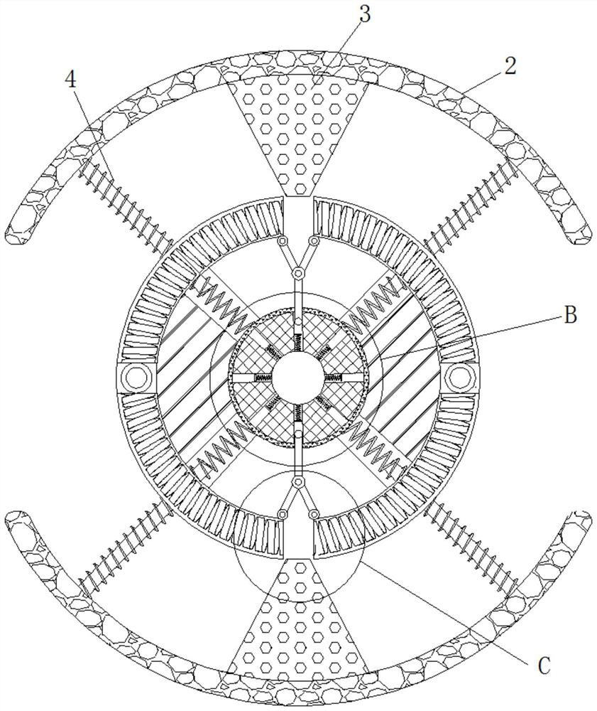 Communication optical fiber cable collecting wheel with diameter adjusted based on rotating speed