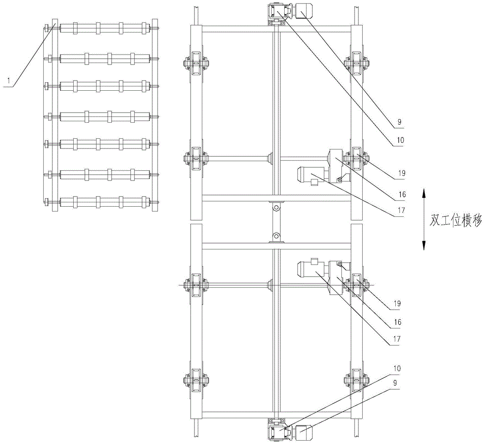 Online lower taking vertical stacking system of float glass