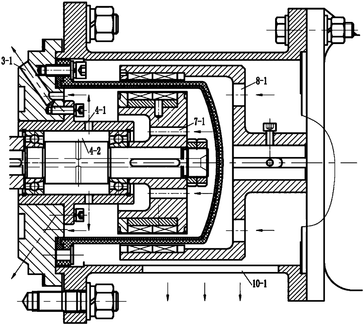 Stainless steel dry-resistant running magnetic pump