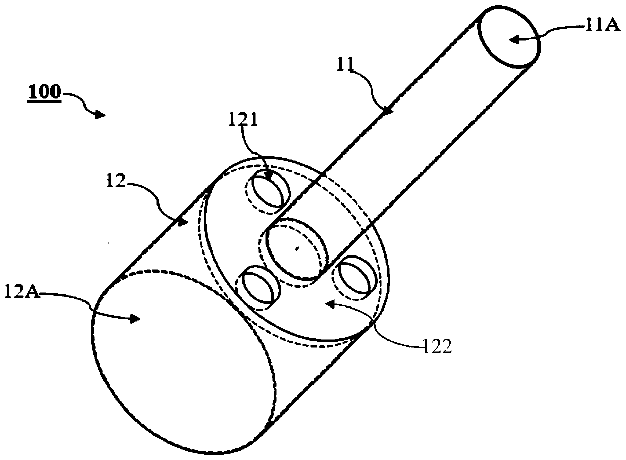 Long nozzle structure for free injecting flow of tundish and argon blowing smelting method