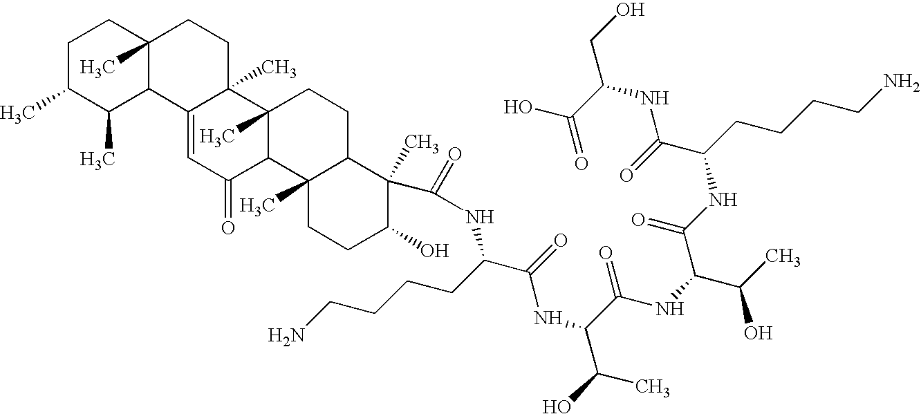 Peptides Modified with Triterpenoids and Small Organic Molecules: Synthesis and use in Cosmeceuticals