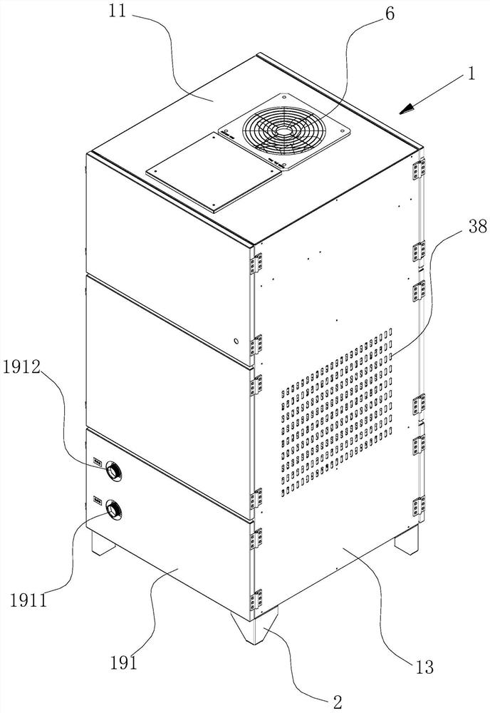 PVC stripping roller closed-loop circulating filtering cooling device