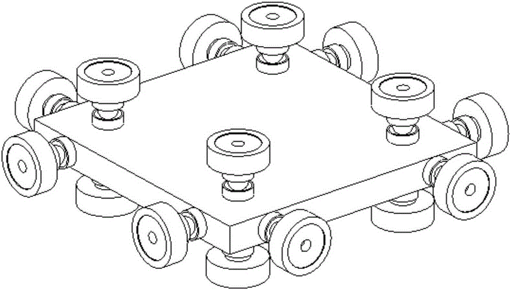 Mechanical decoupling heavy load parallel six-dimensional force measuring platform