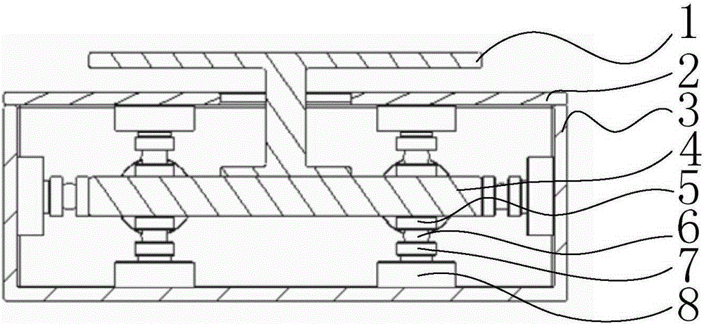 Mechanical decoupling heavy load parallel six-dimensional force measuring platform