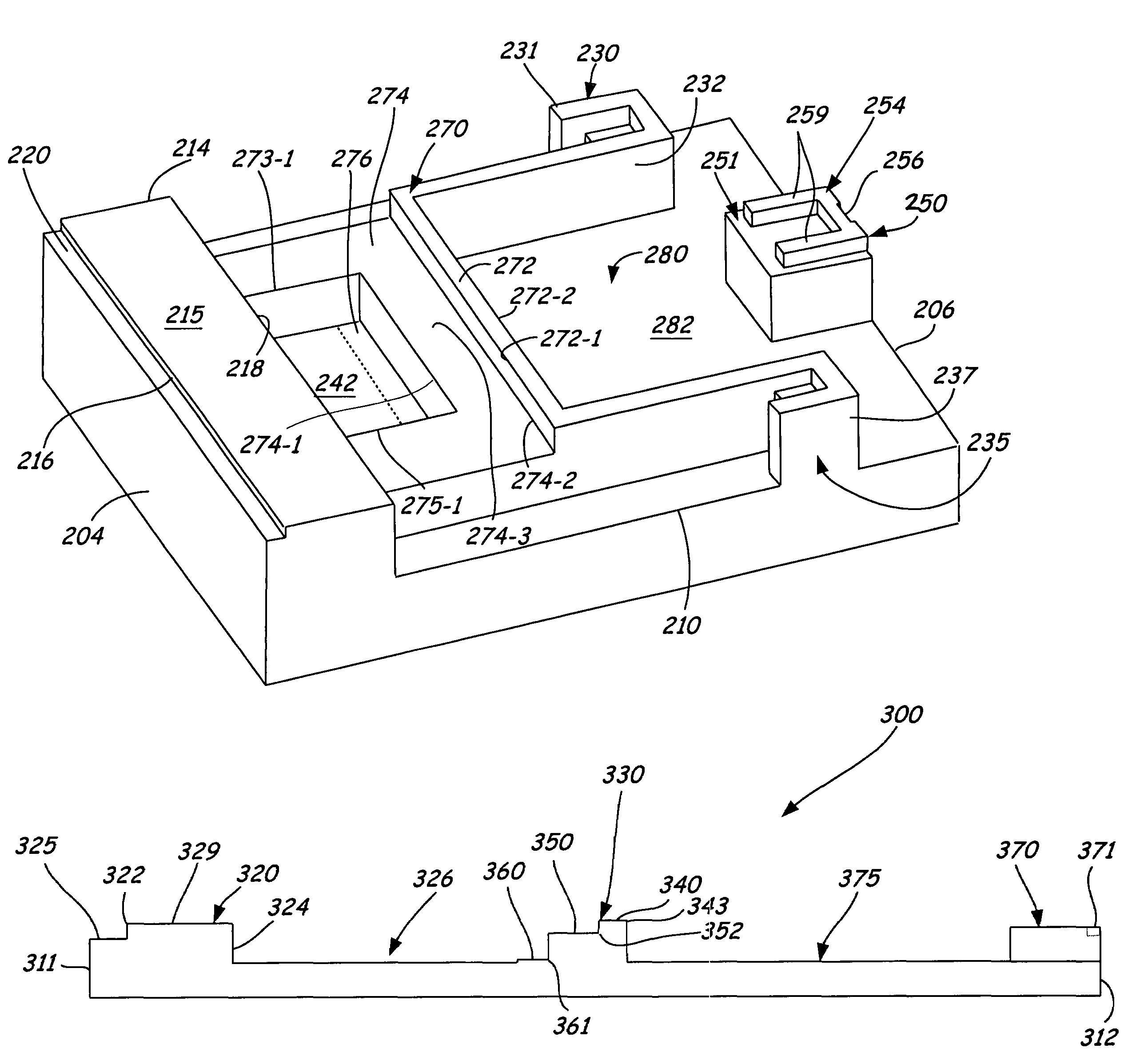 Center split feature and pressurization for altitude insensitivity, high pitch torque and high preload sensitivity air bearing slider