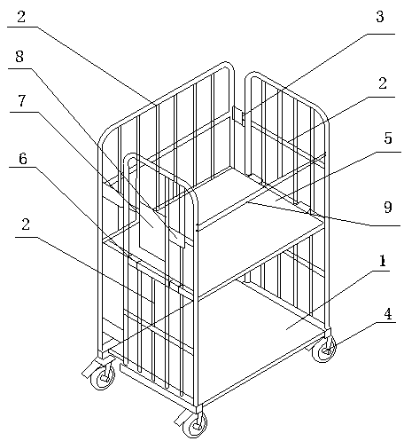 Transfer goods shelf for warehouse logistics